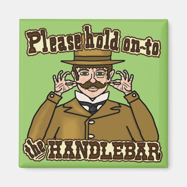 Aimant Handlebar Mustache Gentleman (Devant)
