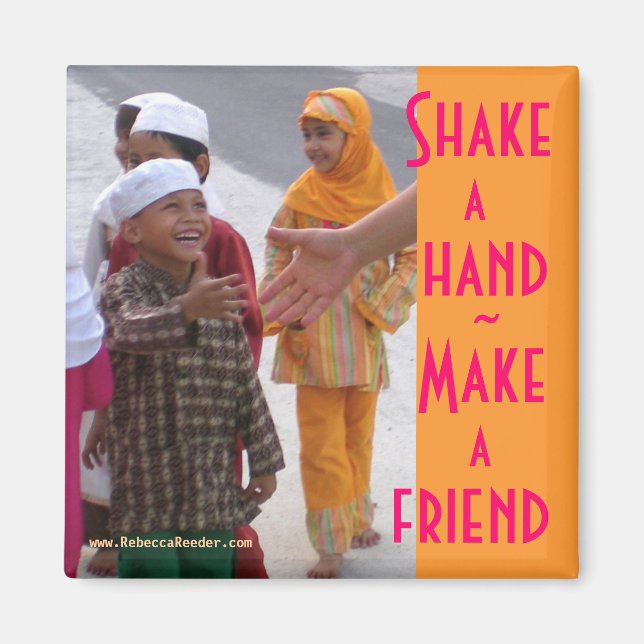 Aimant Handshake Faire des amis (Devant)