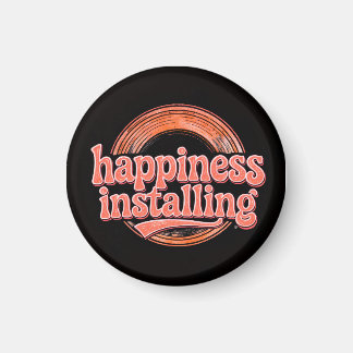 Aimant happiness.exe Installing - Vintage 70s Retro Coral