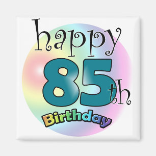 Aimant Happy 85th Birthday (bleu)