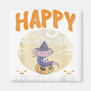 Aimant Happy Axolotl-O-Ween mignon Halloween Halloween Ha