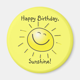 Aimant Happy Birthday, Sunshine!