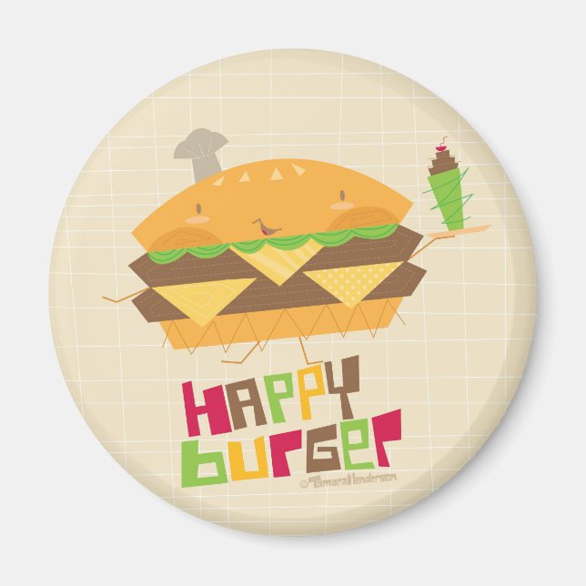 Aimant Happy Burger (Devant)
