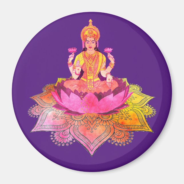 Aimant Happy Diwali - Deepalavi Lakshmi Goddess 4 (Devant)