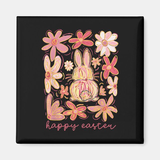 Aimant Happy Easter Bunny Easter Egg Hunt Squad Easter Wo (Devant)