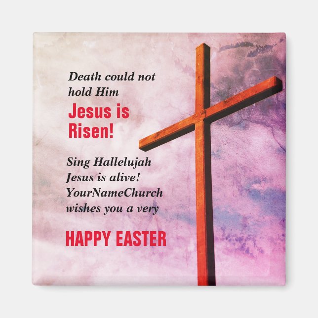 Aimant HAPPY EASTER | Jésus est ressuscité (Devant)