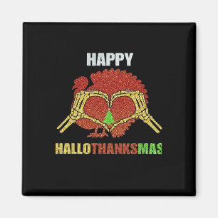 Aimant Happy Hallothanksmas Fun Holiday Season Mashup