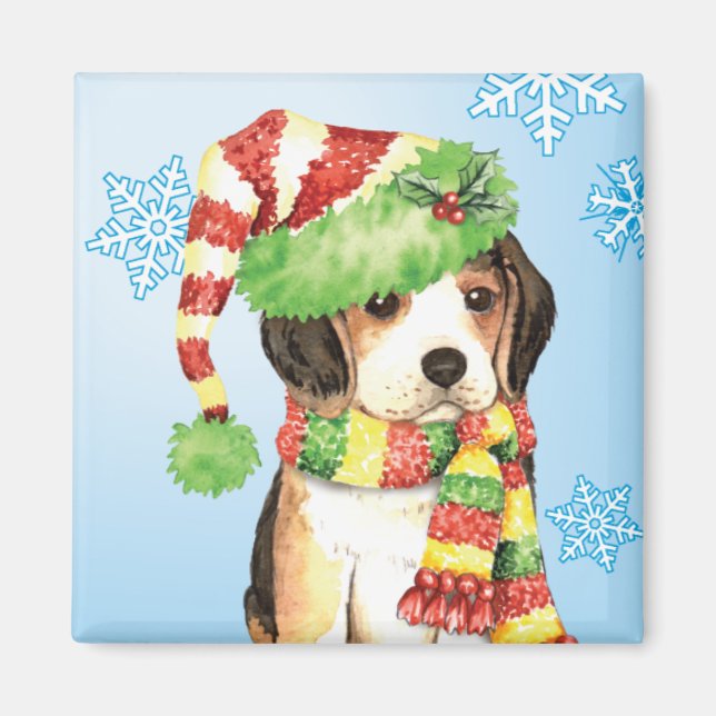 Aimant Happy Howliday Beagle (Devant)