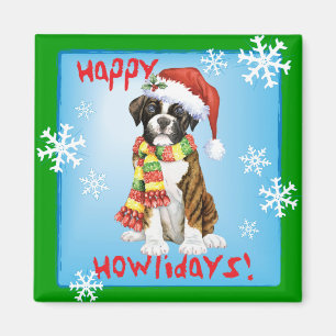 Aimant Happy Howliday Boxer