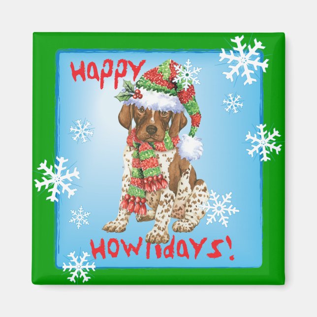 Aimant Happy Howliday GSP (Devant)