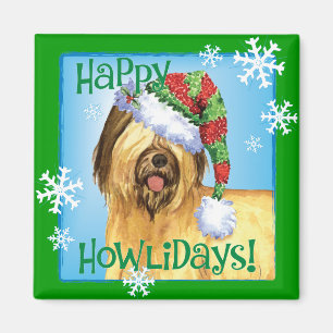 Aimant Happy Howlidays Briard