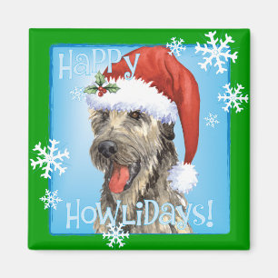 Aimant Happy Howlidays Irish Wolfhound