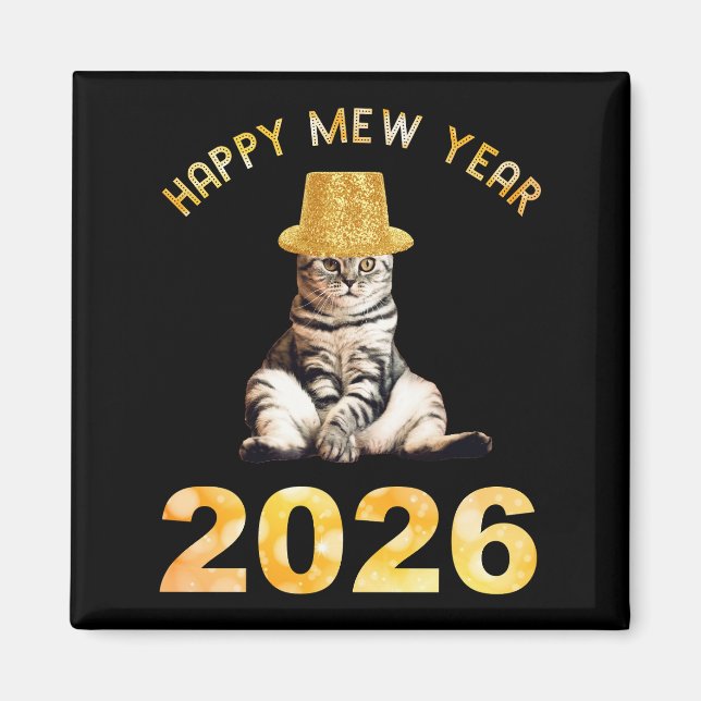 Aimant Happy Mew Year 2026 (Devant)