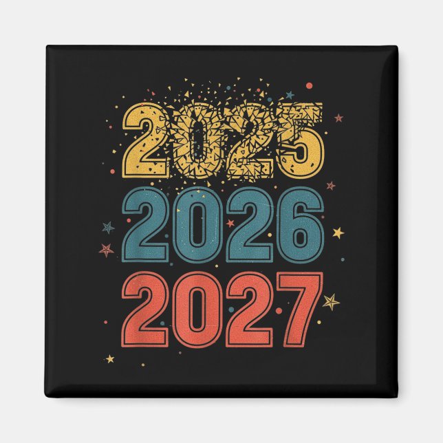Aimant Happy New Year 2026 Coming Soon 2027 Funny 67 Meme (Devant)