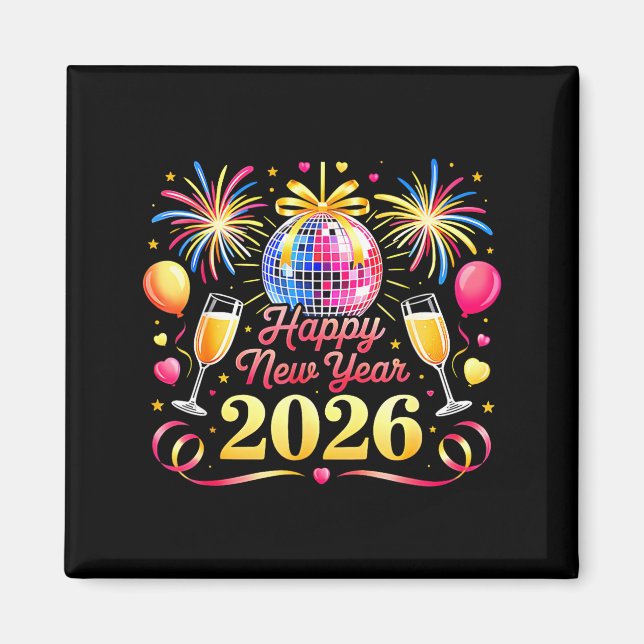 Aimant Happy New Year 2026 New Years Eve Party Countdown  (Devant)
