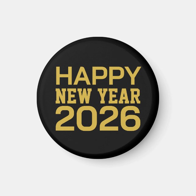 Aimant Happy New Year 2026 T-Shirt (Devant)