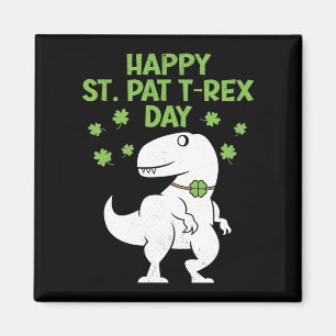 Aimant Happy St. Pat T-Rex Patrick's Day Dinosaur drôle