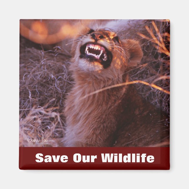 Aimant Happy Tau Sauvez Notre Faune (Devant)