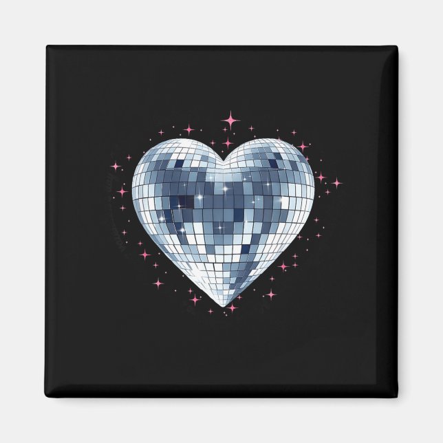 Aimant Happy Valentines Day Funny Coquette Diamond Disco  (Devant)