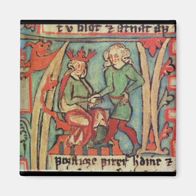 Aimant Harald I Fairhair saluant Guthrum 'Flateybok' (Devant)