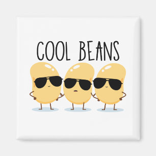 Aimant Haricots cool Fèves amusantes mignonnes avec lunet