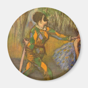 Aimant Harlequin et Columbine d'Edgar Degas, art vintage