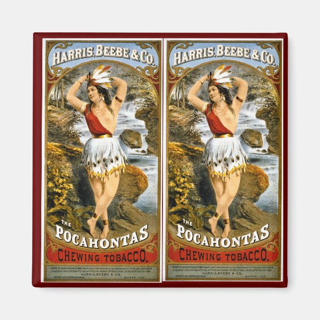 Aimant Harris, Beebe, & Co. - Pocahontas Chewing Tobacco (Devant)