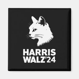 Aimant Harris Waltz 2024 Election Funny Cat Kamala Tim