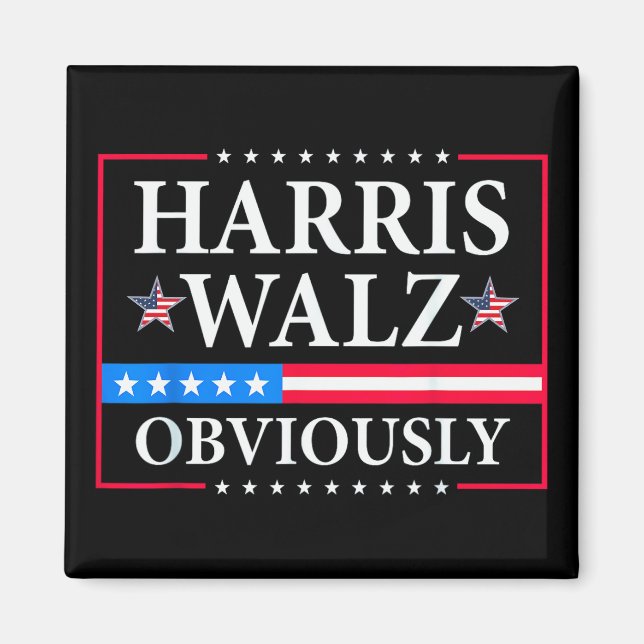 Aimant Harris Walz 2024 Évidemment | Tim Walz (Devant)
