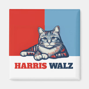 Aimant Harris Walz 2024 Manifestement Chat