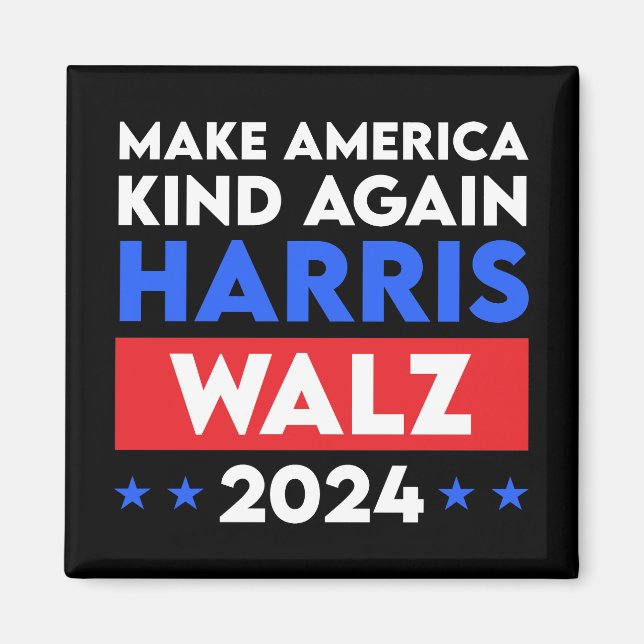 Aimant Harris Walz 2024 Rendre l'Amérique (Devant)