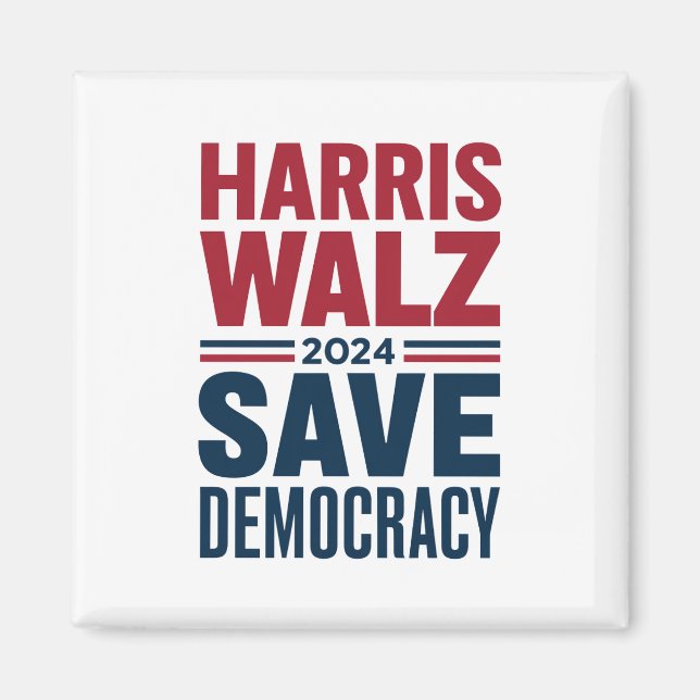 Aimant Harris Walz sauve la démocratie (Devant)