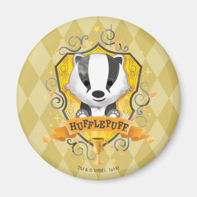 Aimant Harry Potter | Charmant blason HUFFLEPUFF™ (Devant)