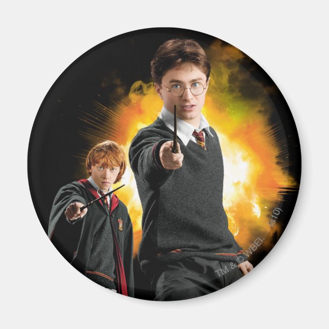Aimant Harry Potter et Ron Weasely (Devant)