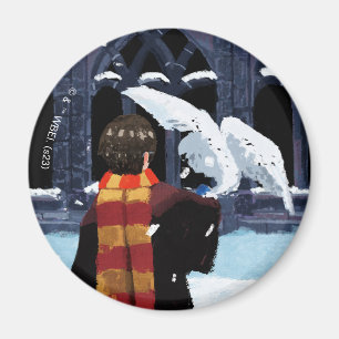 Aimant HARRY POTTER™ & Hedwig dans la neige