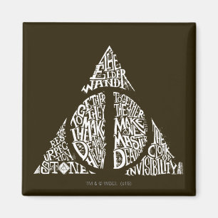 Aimant Harry Potter Spell DEATHLY HALLOWS Typography Gr