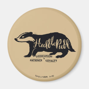 Aimant Harry Potter   Typographie de silhouette HUFLEPUFF