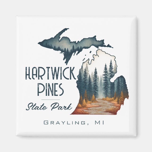 Aimant Hartwick Pines State Park Souvenir Cadeau (Devant)