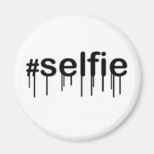 Aimant Hashtag Selfie Drooling Typographie