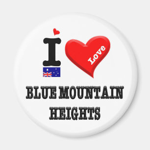 Aimant HAUTEURS DE MONTAGNE BLEU - I Love
