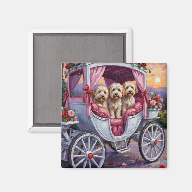 Aimant Havanese Dog Valentine's Day  (Recto/Verso)