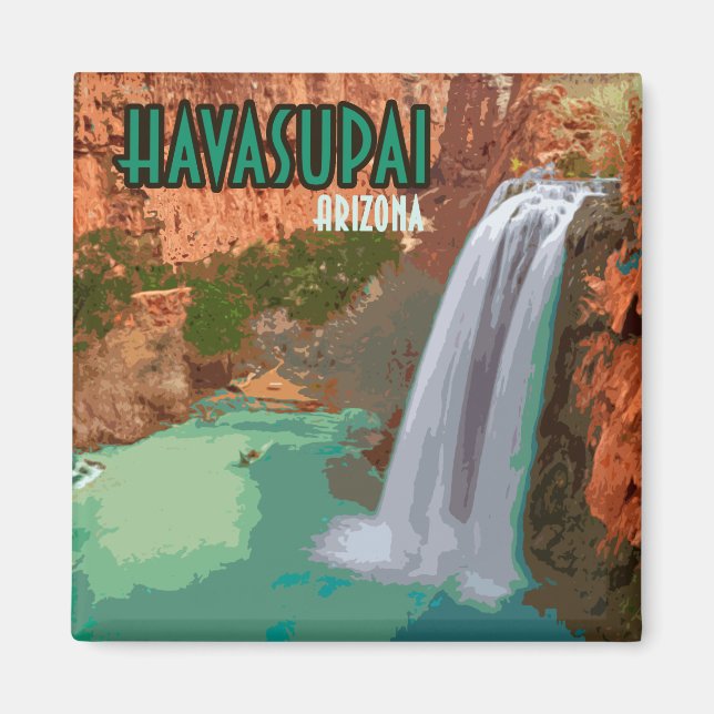 Aimant Havasupai Réserve indienne Arizona Mooney Falls (Devant)