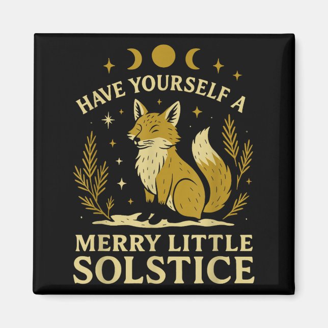 Aimant Have Yourself A Merry Little Solstice Fox Mystic  (Devant)