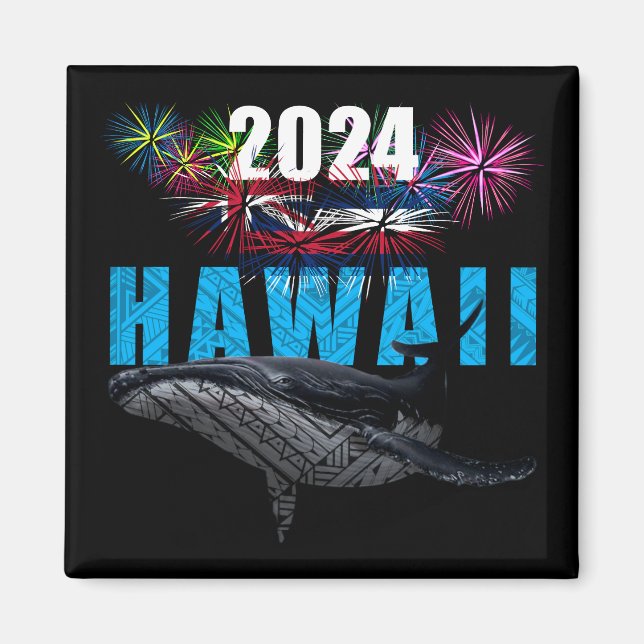 AIMANT HAWAII 2024 TRIBAL POLYNÉSIEN HUMPBACK FIREWORKS (Devant)