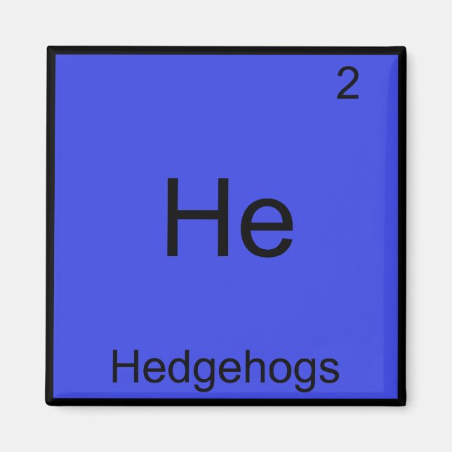Aimant He- Hérisson Funny Chimie Élément Symbole Tee (Devant)