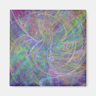 Aimant Heart of Light - Aqua Flames & Indigo Swirls