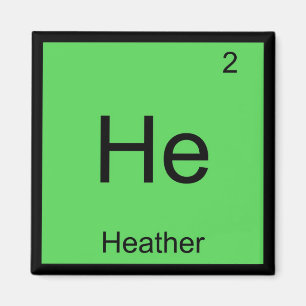 Aimant Heather Nom Chimie Élément Tableau Périodique