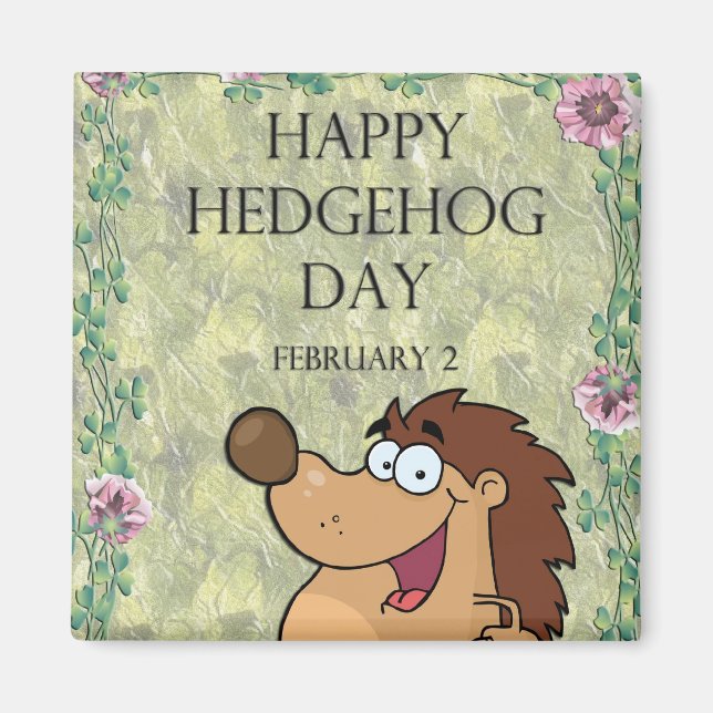 Aimant Hedgehog Day 2 février (Devant)