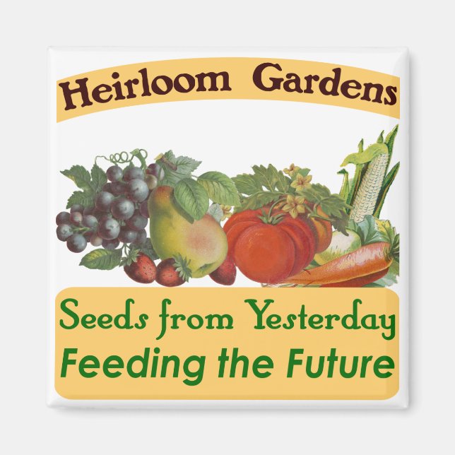 Aimant Heirloom Gardens Green Dire (Devant)