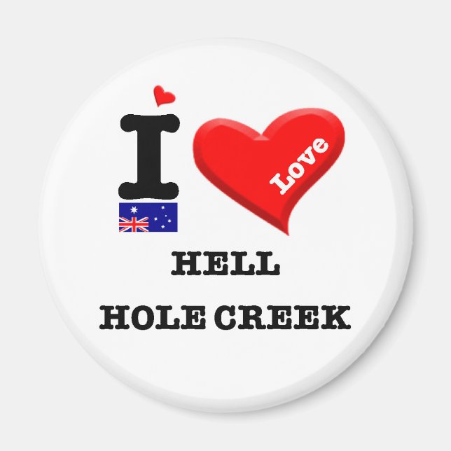 Aimant HELL HOLE CREEK - I Love (Devant)